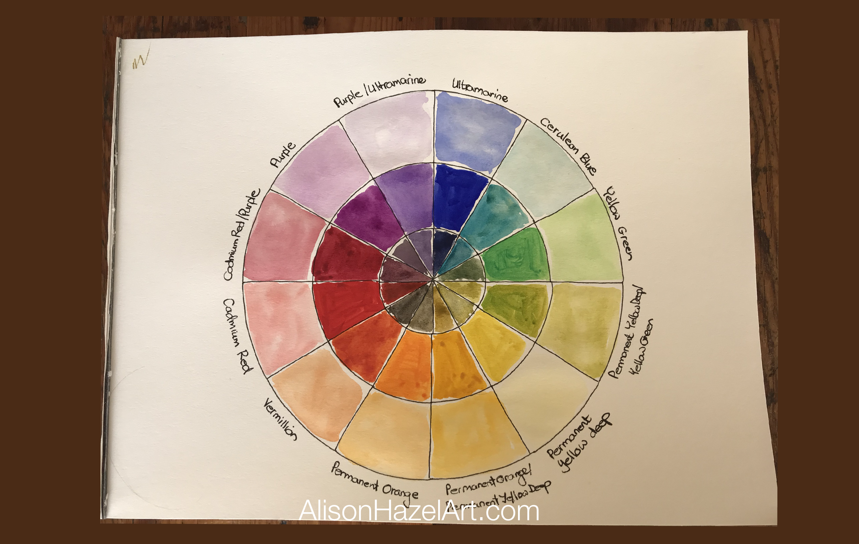 that artist woman: How to Make a Color Wheel for your Sketchbook