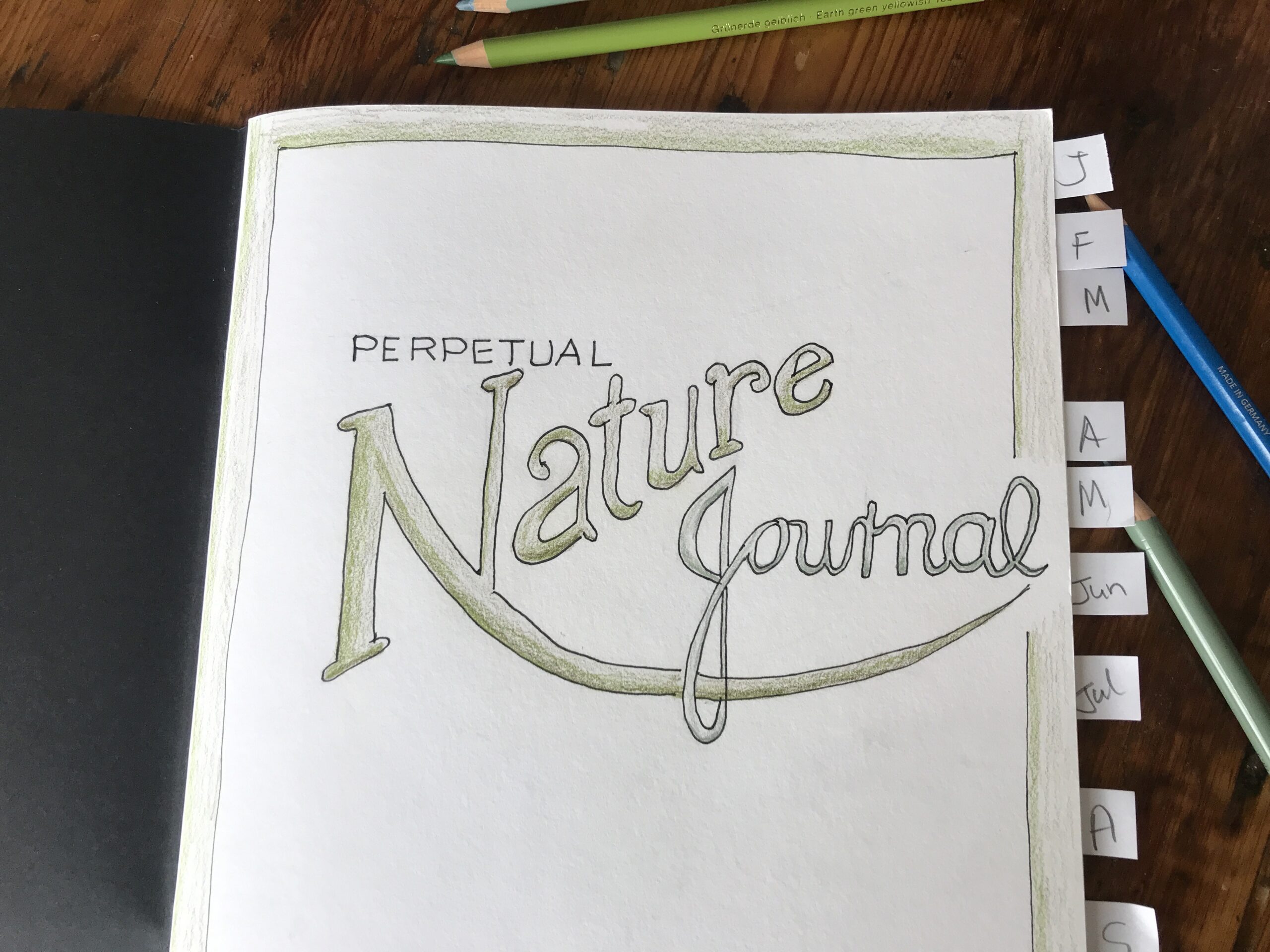 Bookshelf Sketch Journaling Page - Alison Hazel Art