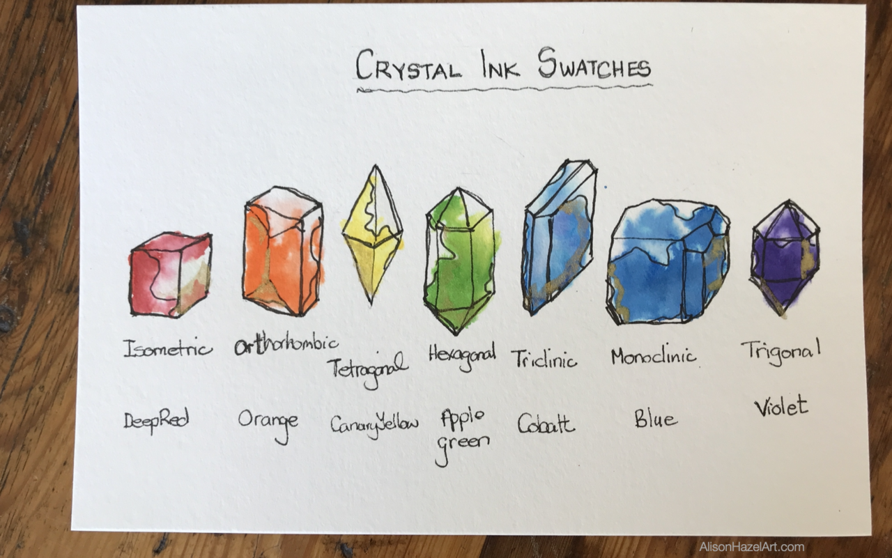 Crystal Ink Swatches - Alison Hazel Art