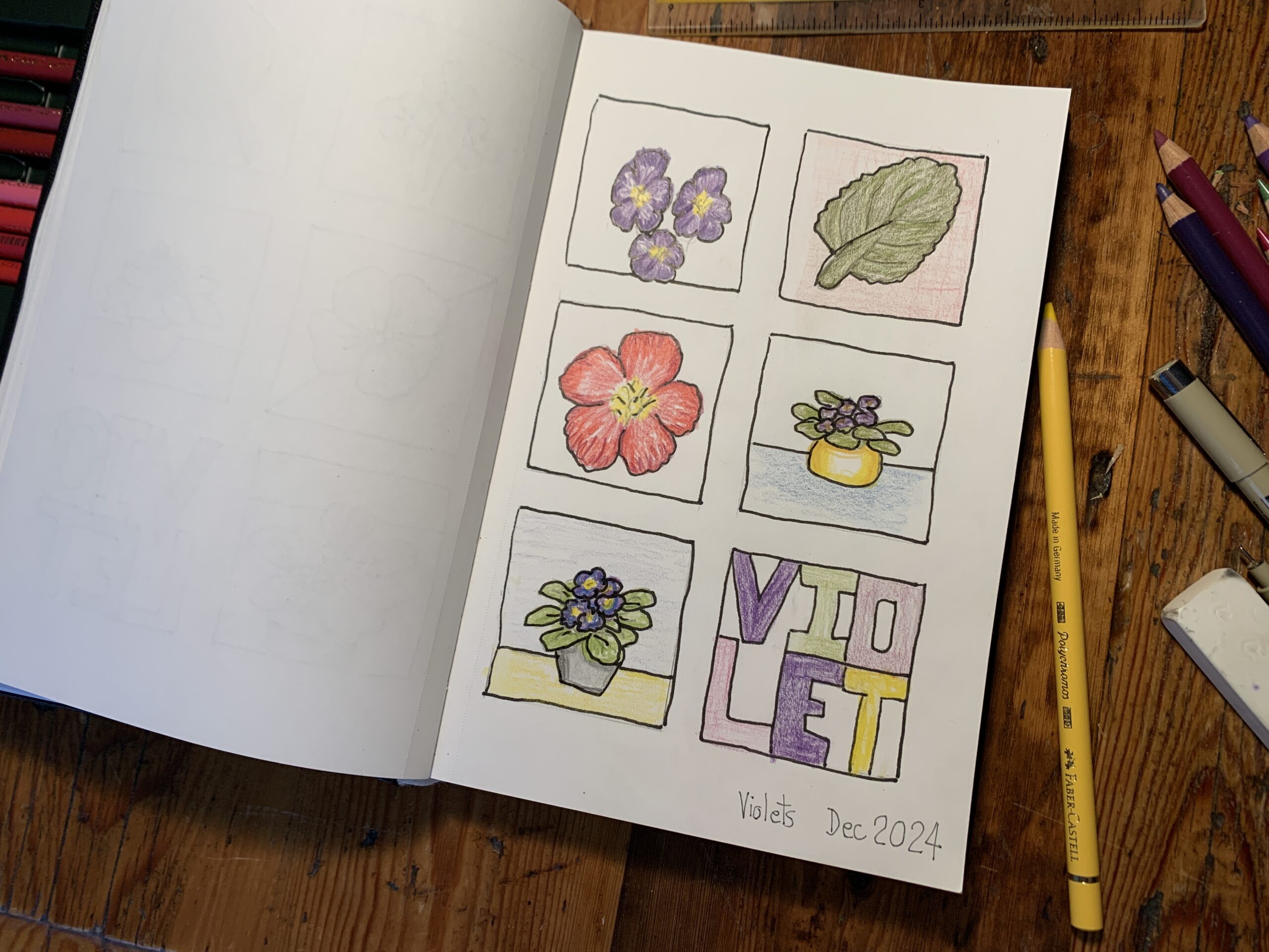 grid-art-journal-african-violets